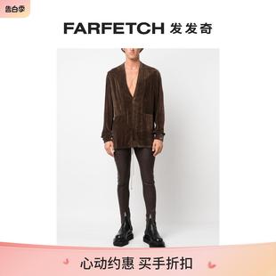 FARFETCH发发奇 深V领丝绒衬衫 Owens男士 Rick