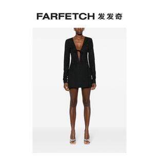 Ferragni女士水钻缀饰华达呢连体短裤 Chiara FARFETCH发发奇