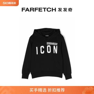 logo印花棉连帽衫 Dsquared2童装 FARFETCH发发奇