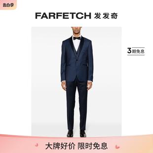 V领排扣西式 Tagliatore男士 马甲FARFETCH发发奇