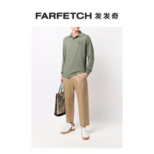 FARFETCH发发奇 标贴polo衫 Island男士 Stone