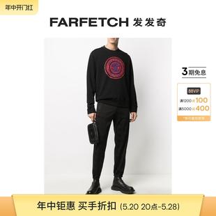 Roberto Sale Cavalli男士 Final logo徽章印花卫衣FARFETCH发发