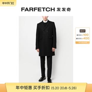 SAPIO男士 仿羔羊针织双排扣外套FARFETCH发发奇