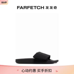 FARFETCH发发奇 Drkshdw男士 潮流帆布魔术贴滚边拖鞋