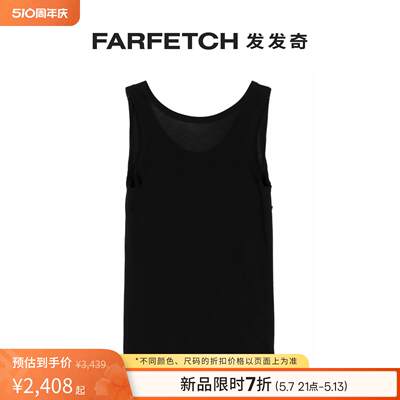 Yohji Yamamoto女士scoop-neck cotton tank top FARFETCH发发奇