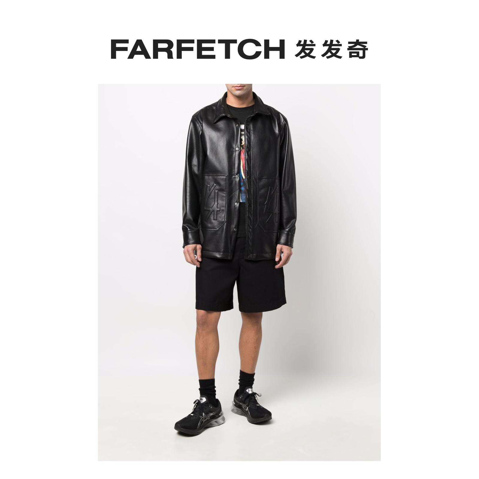 [Final Sale]44 LABEL GROUP男士短袖皮质衬衫FARFETCH发发奇