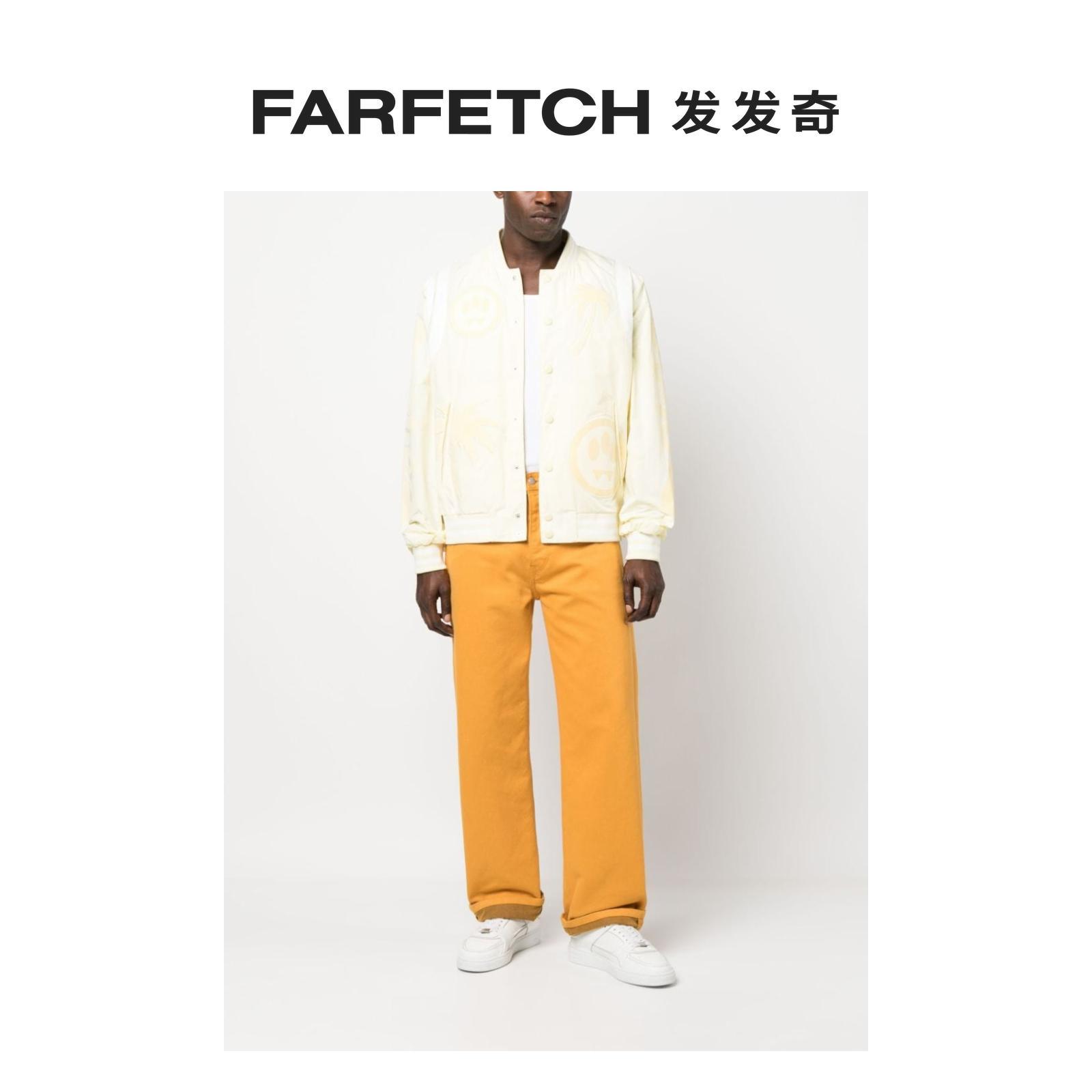 [Final Sale]BARROW男士同色系贴花棒球夹克FARFETCH发发奇