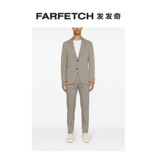 FARFETCH发发奇 套装 塔夫绸单排扣西装 Lardini男士