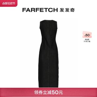 牛仔超长连衣裙FARFETCH发发奇 Wang女士无袖 Chen Feng