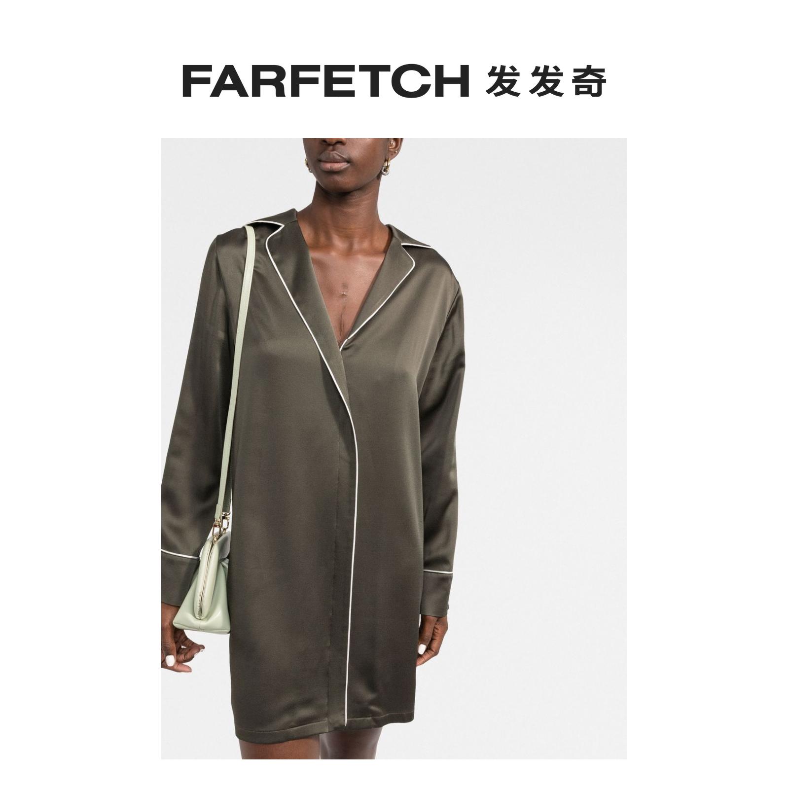 [Final Sale]There Was One女士对比边饰长袖连衣裙FARFETCH发发