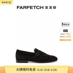 FARFETCH发发奇 Santoni男士 双扣环皮质乐福鞋