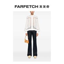 Ermanno FARFETCH发发奇 Scervino女士花卉蕾丝真丝衬衫