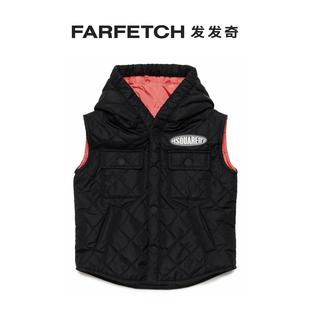 贴花logo绗缝马甲FARFETCH发发奇 Dsquared2童装