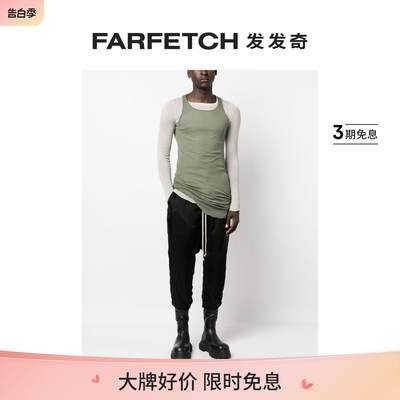 Rick Owens男士抽绳露踝运动裤FARFETCH发发奇