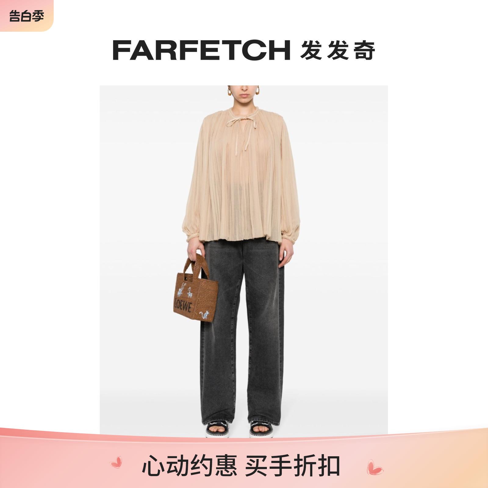 Chloe女士半透明褶皱罩衫FARFETCH发发奇