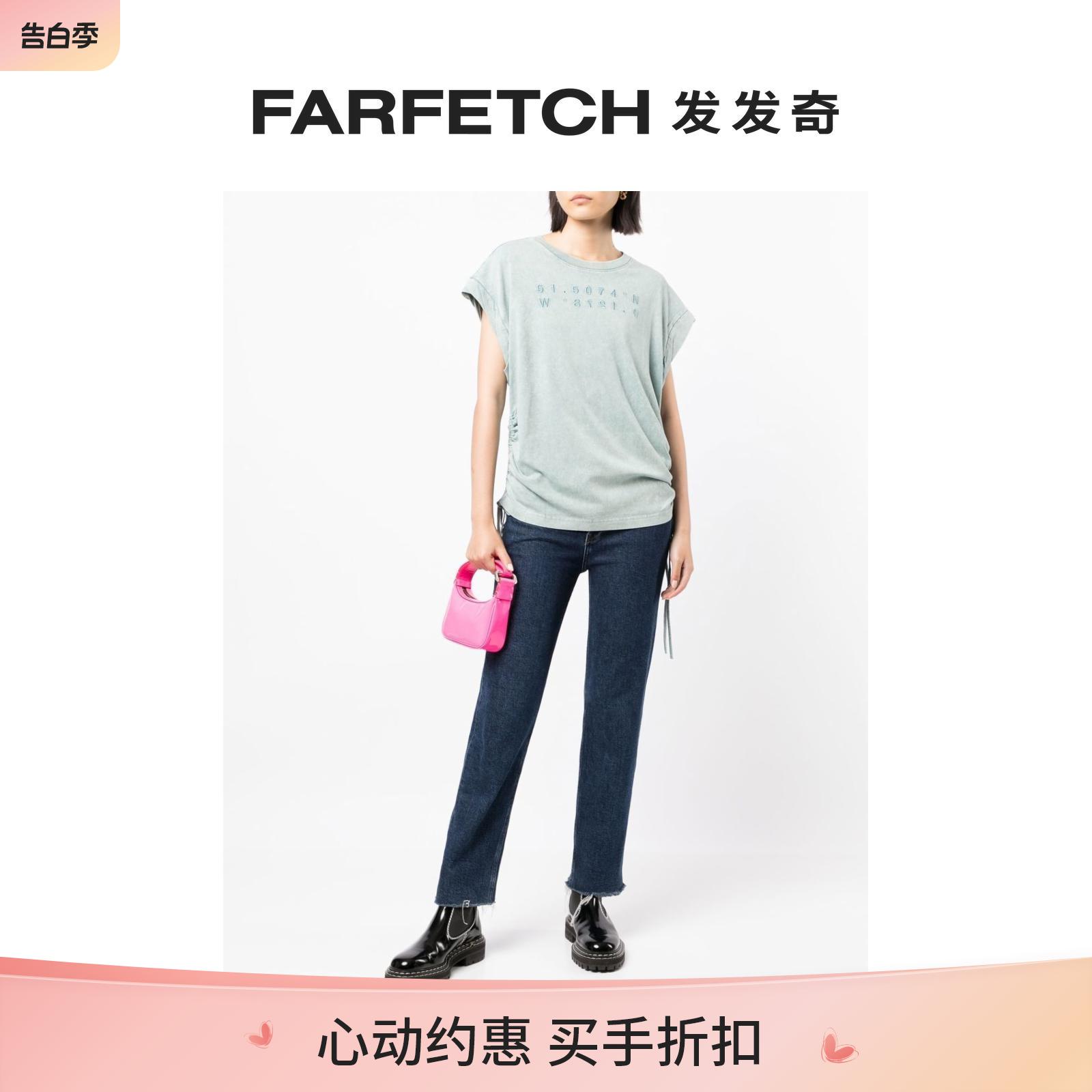 [Final Sale]Izzue女士仿旧效果棉T恤FARFETCH发发奇