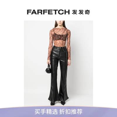 [Final Sale]Charlotte Knowles女士Halcyon 花卉印花透视上衣FAR