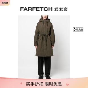 Woolrich女士抽绳系带长款 FARFETCH发发奇 派克大衣