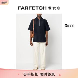 Missoni男士 FARFETCH发发奇 人字纹图案拉链领polo衫