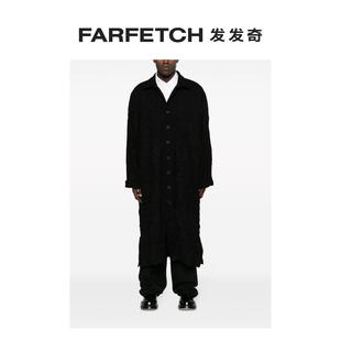 FARFETCH发发奇 宽领褶皱效果外套 Yamamoto男士 Yohji