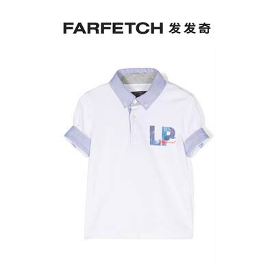 Lapin House童装logo印花棉polo衫FARFETCH发发奇