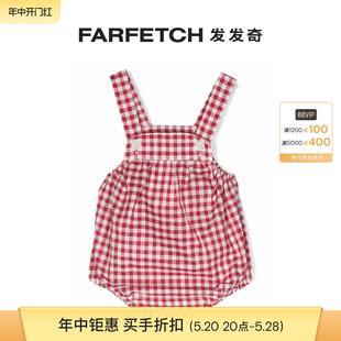 FARFETCH发发奇 SIOLA童装 方格连体短裤