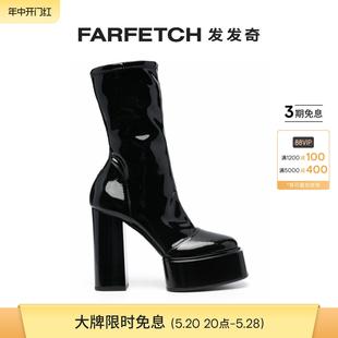 高跟皮质中筒靴FARFETCH发发奇 3juin女士Mila 水台式