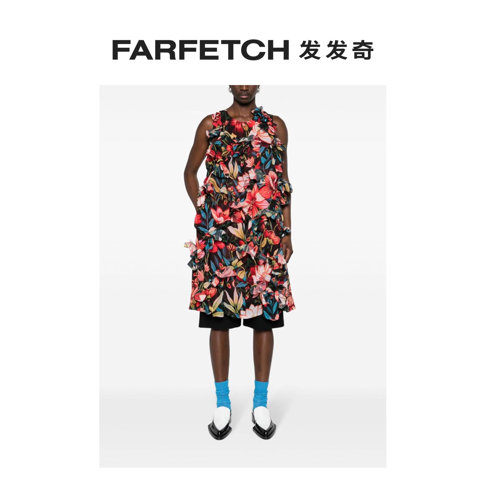 Comme Des Garcons女士花卉贴花植物印花连衣裙FARFETCH发发奇