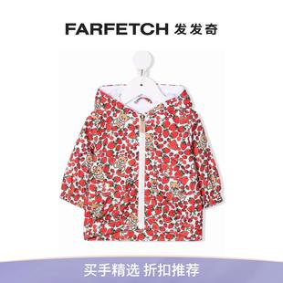 图案印花连帽防雨夹克FARFETCH发发奇 Moschino童装 莫斯奇诺