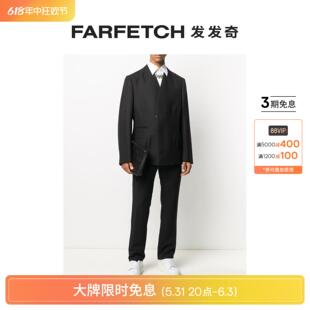 FARFETCH发发奇 条纹侧饰精裁长裤 Simons男士 Raf