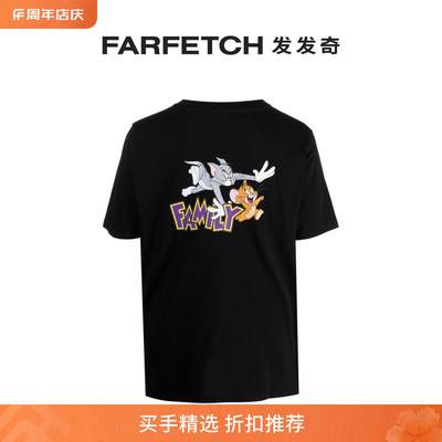 Family First男士x Warner Bros 图案印花T恤FARFETCH发发奇