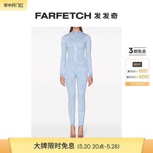 Fleur FARFETCH发发奇 Mal女士蝴蝶提花拉链开合连体长裤