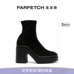 绒面皮高跟及踝靴FARFETCH发发奇 Clergerie女士Nina