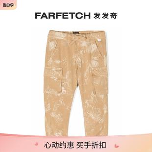 Sale FARFETCH发发奇 Final Gufo童装 棕树印花弹性棉长裤