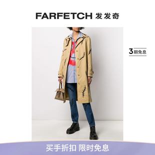 Moschino女士莫斯奇诺 Final Sale 伤疤印花风衣FARFETCH发发奇