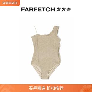 亮面荷叶边细节连体泳衣FARFETCH发发奇 Oseree童装