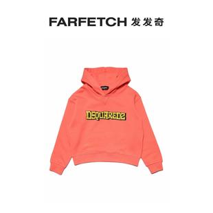 logo印花棉连帽衫 Dsquared2童装 FARFETCH发发奇