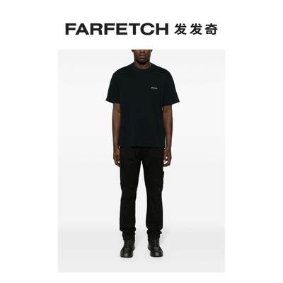 Stone Island男士logo植绒棉T恤FARFETCH发发奇