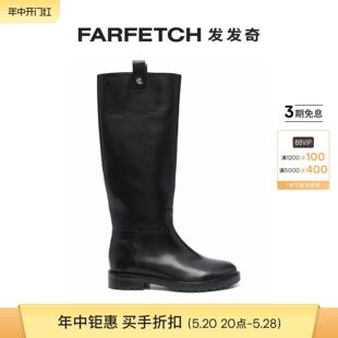 Lauren Lauren女士Elden logo标牌高筒靴FARFETCH发发奇 Ralph