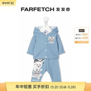 KENZO童装 FARFETCH发发奇 双面logo印花运动套装