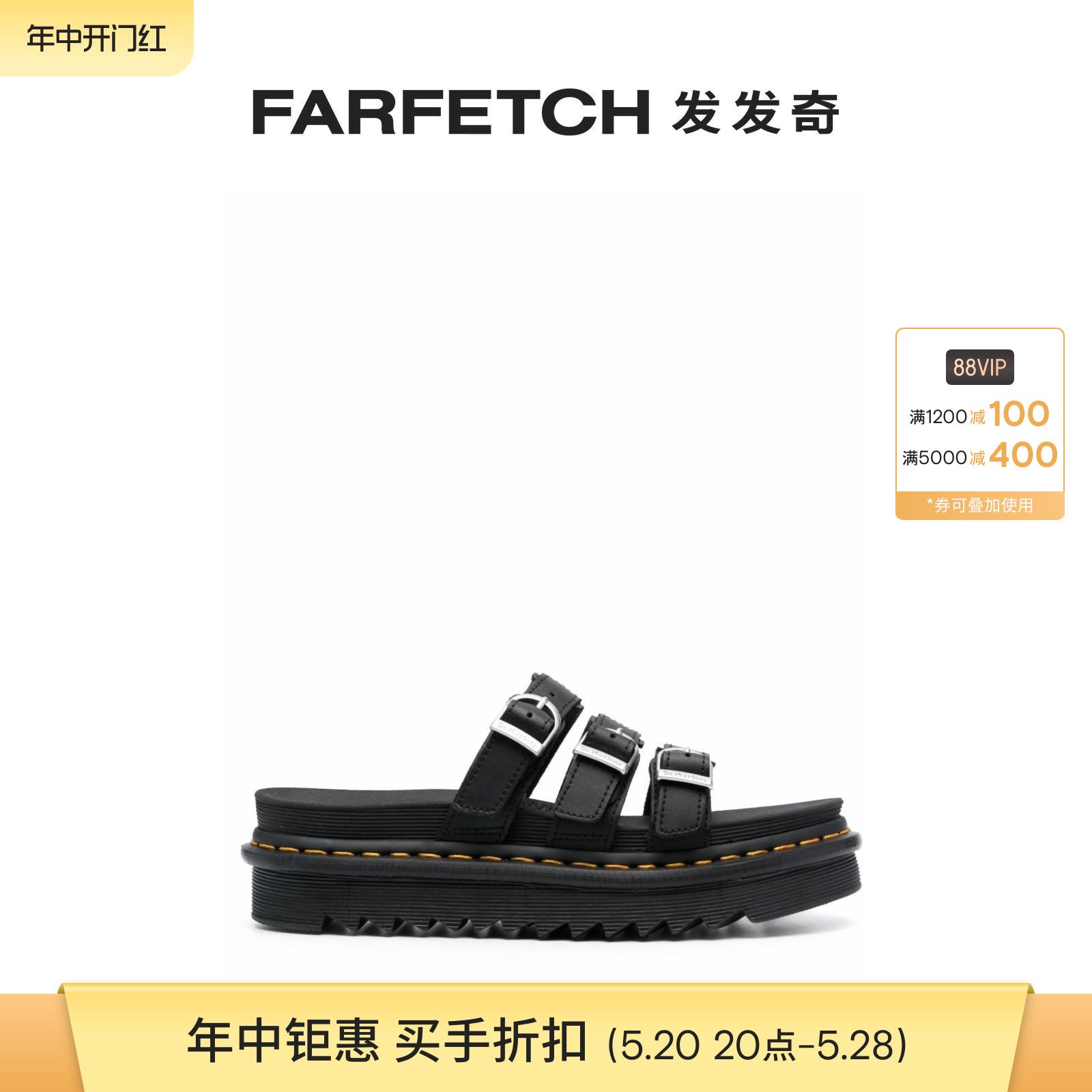 Dr. Martens女士扣环镶嵌厚底凉鞋FARFETCH发发奇