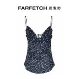 FRANKIES BIKINIS Г -жа абстрактная печатная подвеска вершина Farfetch странный