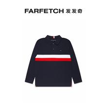 Tommy Hilfiger童装条纹细节棉polo衫FARFETCH发发奇