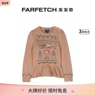 圆领刺绣设计毛衣FARFETCH发发奇 Ralph Lauren童装