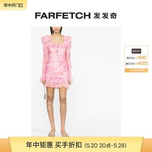 Rich女士真丝扎染荷叶边迷你连衣裙FARFETCH发发奇 Alessandra