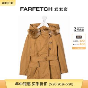 Chloe童装 Sale 人造皮草边饰连帽派克大衣 Final FARFETCH发发奇