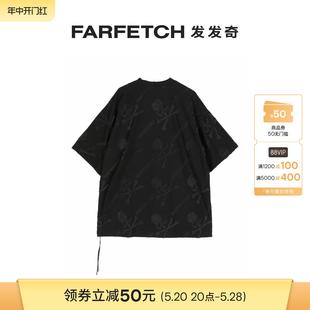 植绒效果圆领T恤FARFETCH发发奇 Mastermind World男士