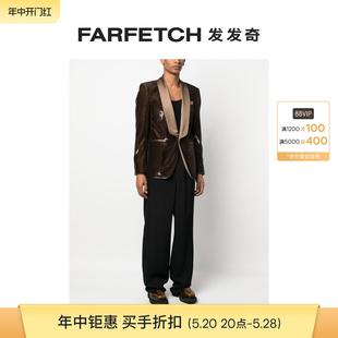 Cavalli男士 FARF 金属光泽感单排扣西装 Sale Roberto Final 夹克