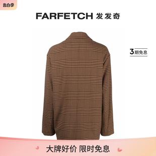 Essentiel 夹克FARFETCH发发奇 Antwerp女士格纹双排扣西装