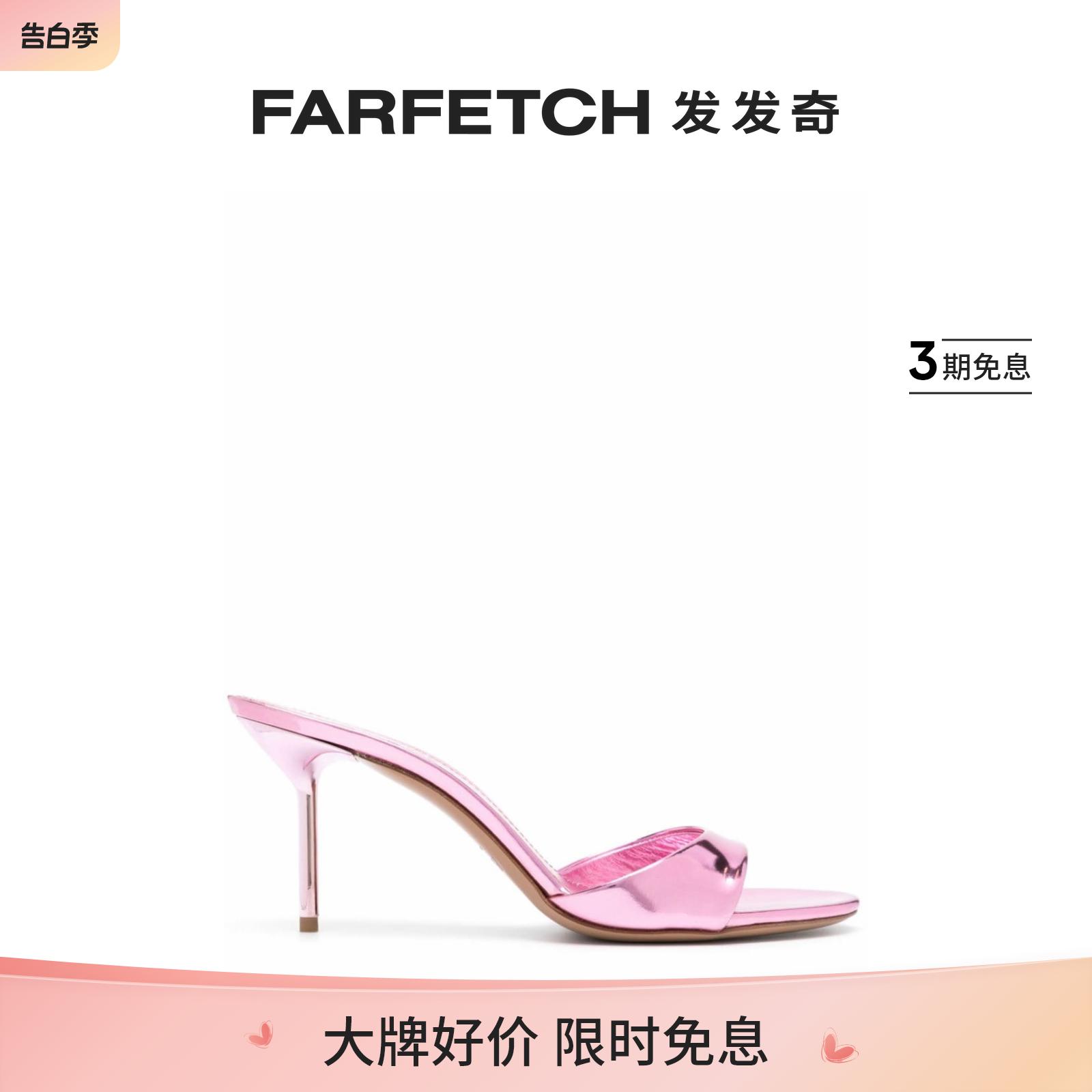 Paris Texas女士Lidia皮质中跟穆勒鞋FARFETCH发发奇